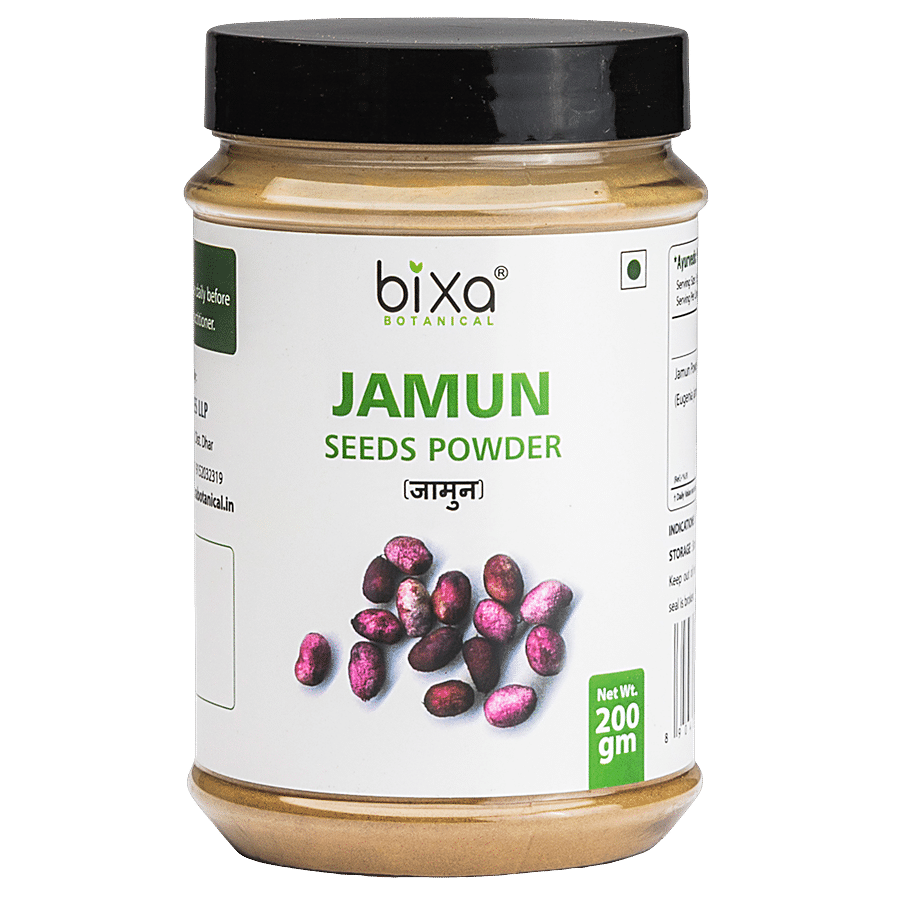 Bixa Botanical Jamun Seed Powder - Supports Low Sugar Levels