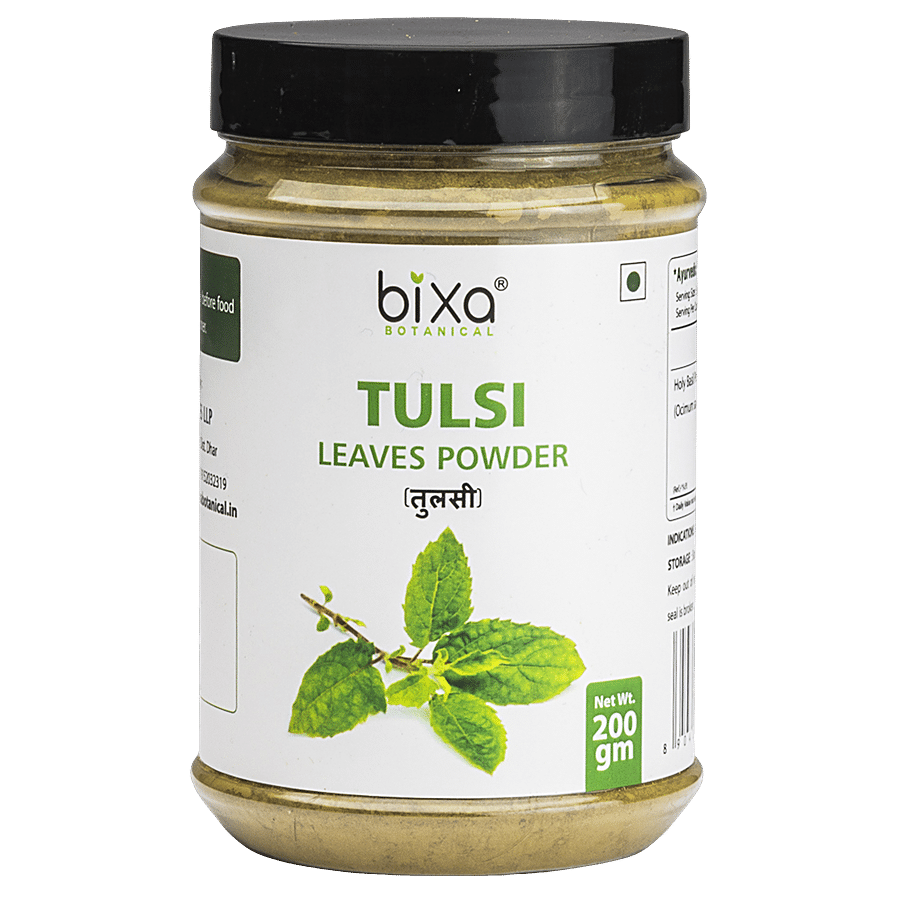 Bixa Botanical Tulsi Leaves Powder - Useful In Common Cold