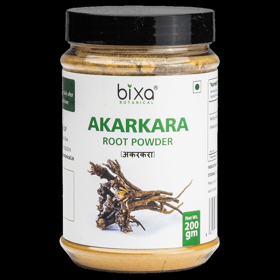 Bixa Botanical Akarkara Root Powder - Supports Oral Salivary & Dental health