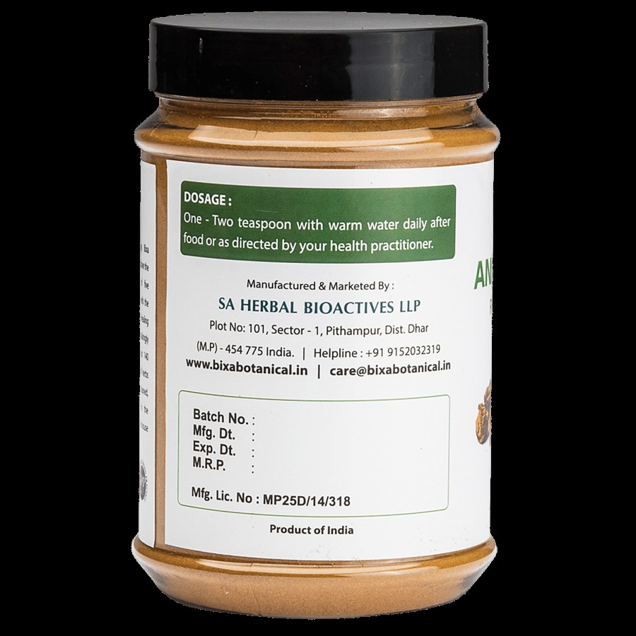 Bixa Botanical Anantmool Powder - Supports As Cooling Herb & Healthy Skin