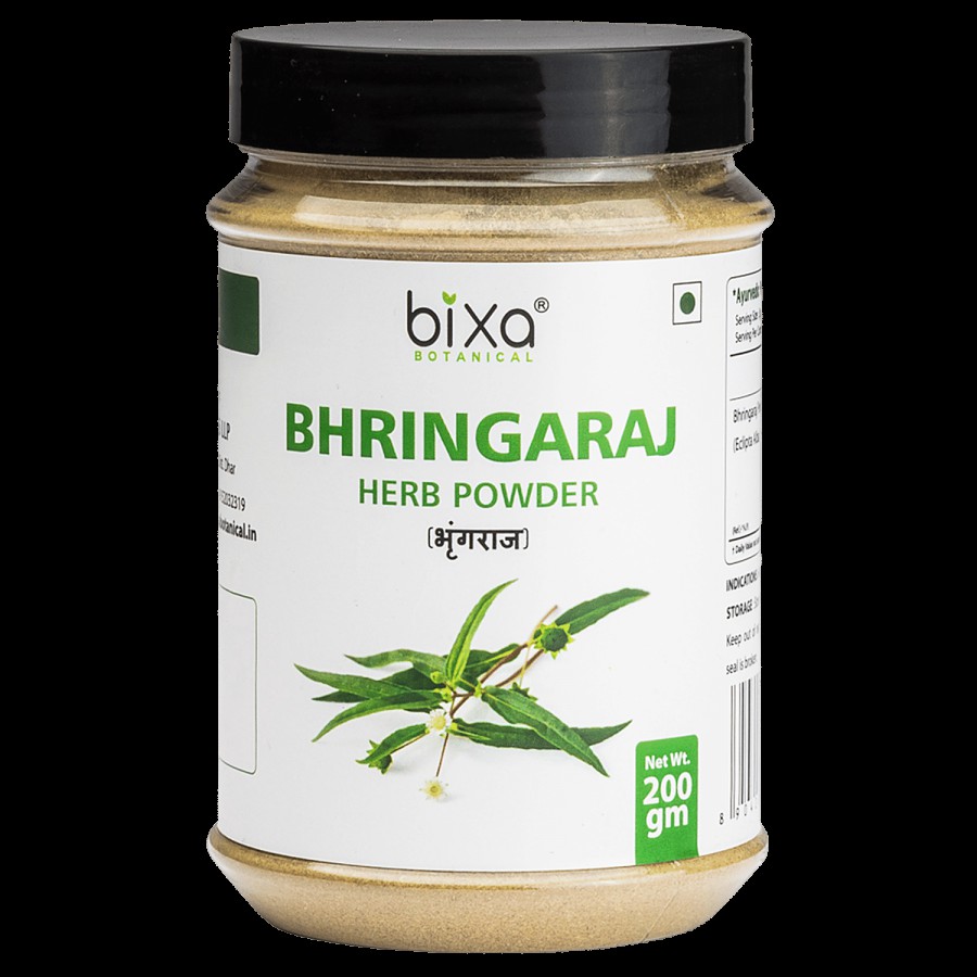 Bixa Botanical Bhringaraj Herb Powder - Supports As Natural Hair Tonic