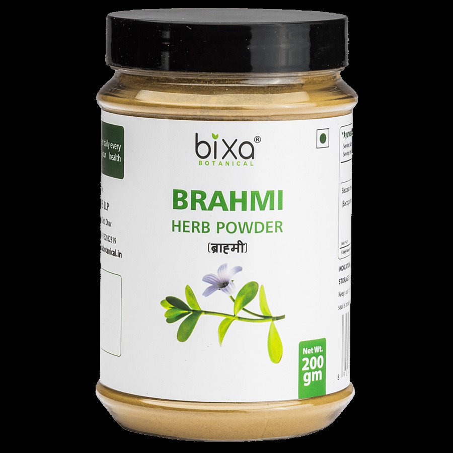 Bixa Botanical Brahmi Powder - Supports As Sensory Organ Tonic Especially For Speech Disability