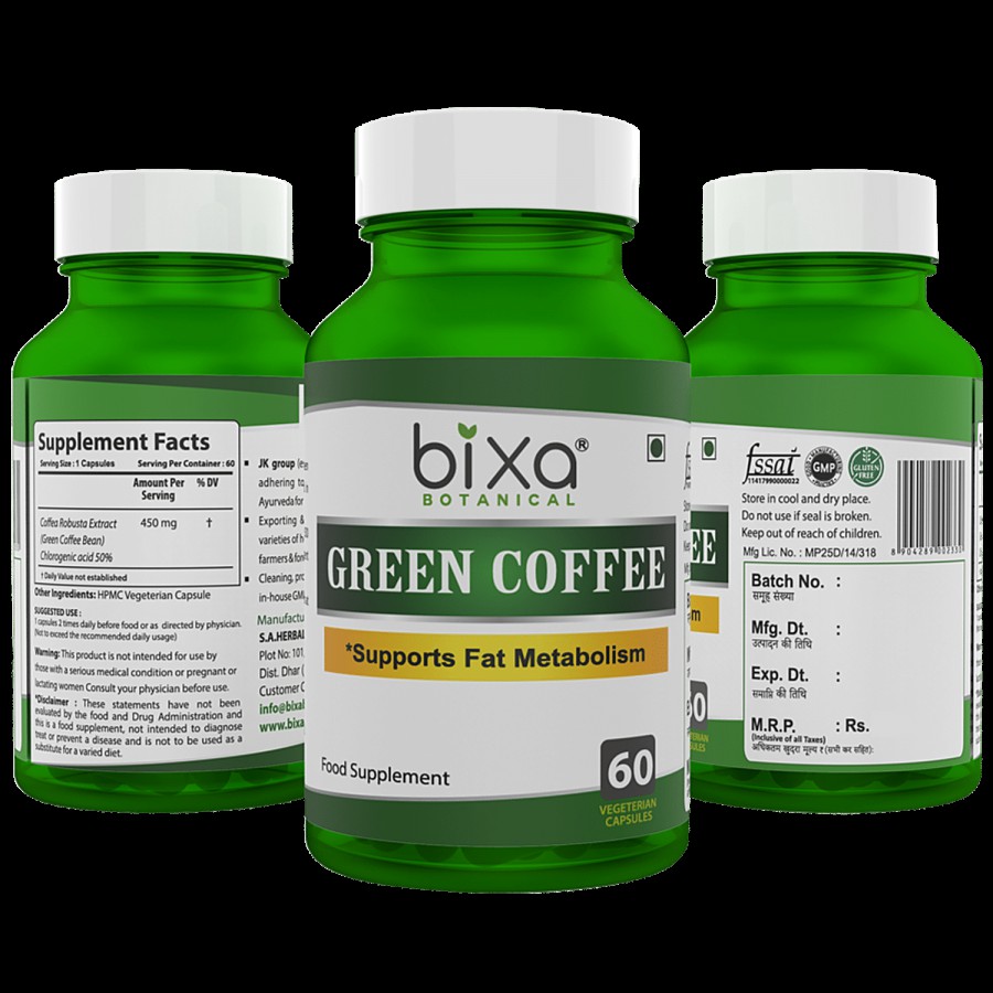 Bixa Botanical Green Coffee Bean Extract -  50% Chlorogenic Acid