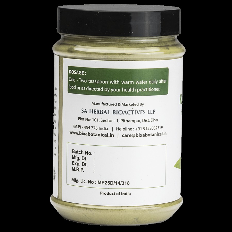 Bixa Botanical Kalmegh Herb Powder - Supports As Natural Liver Tonic