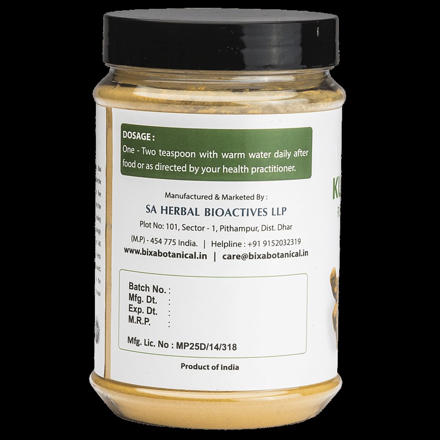 Bixa Botanical Kulinjan Root Powder - Supports Healthy Stomach & Respiratory Functions