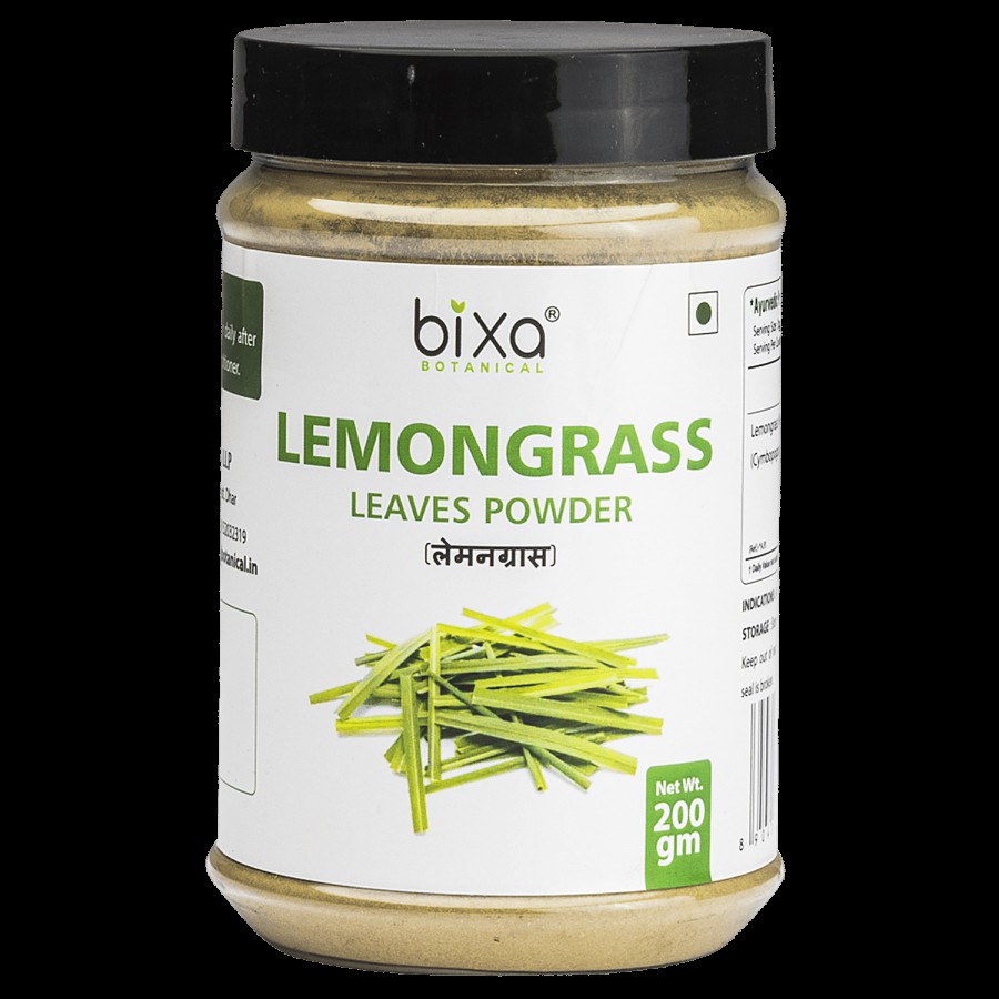 Bixa Botanical Lemongrass Leaves Powder - Supports Refreshment & Detoxification