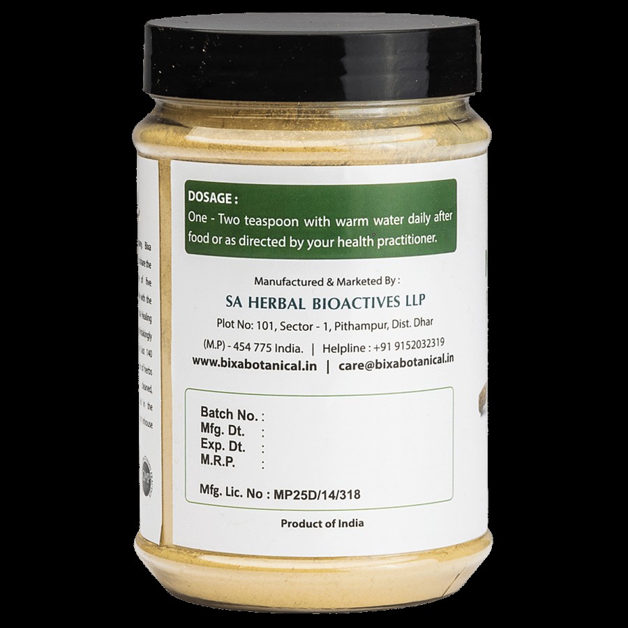 Bixa Botanical Mulethi Root Powder - Supports Respiratory Wellness