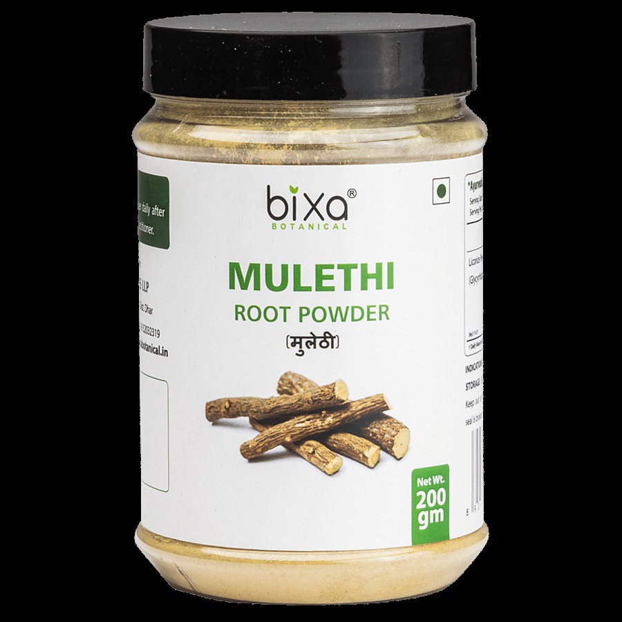 Bixa Botanical Mulethi Root Powder - Supports Respiratory Wellness