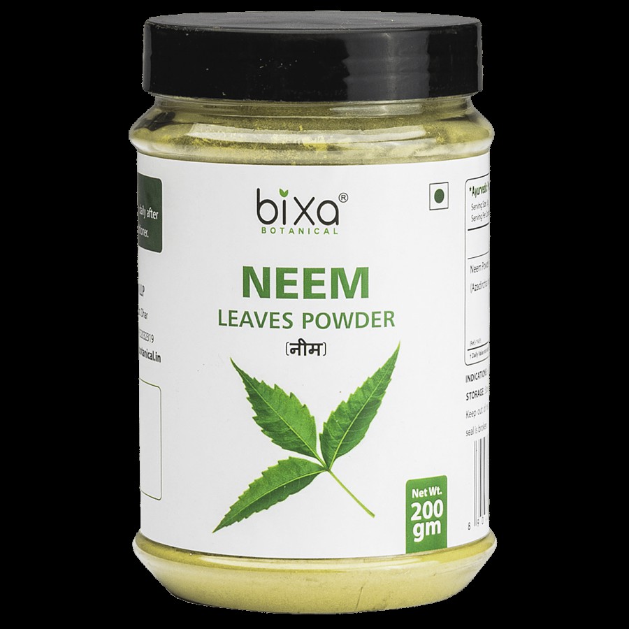 Bixa Botanical Neem Leaves Powder - Supports Blood Purification & Immunity