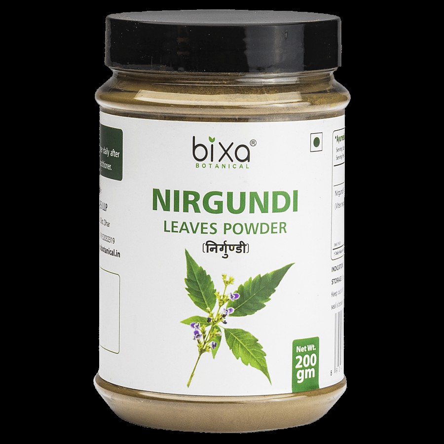 Bixa Botanical Nirgundi Leaves Powder