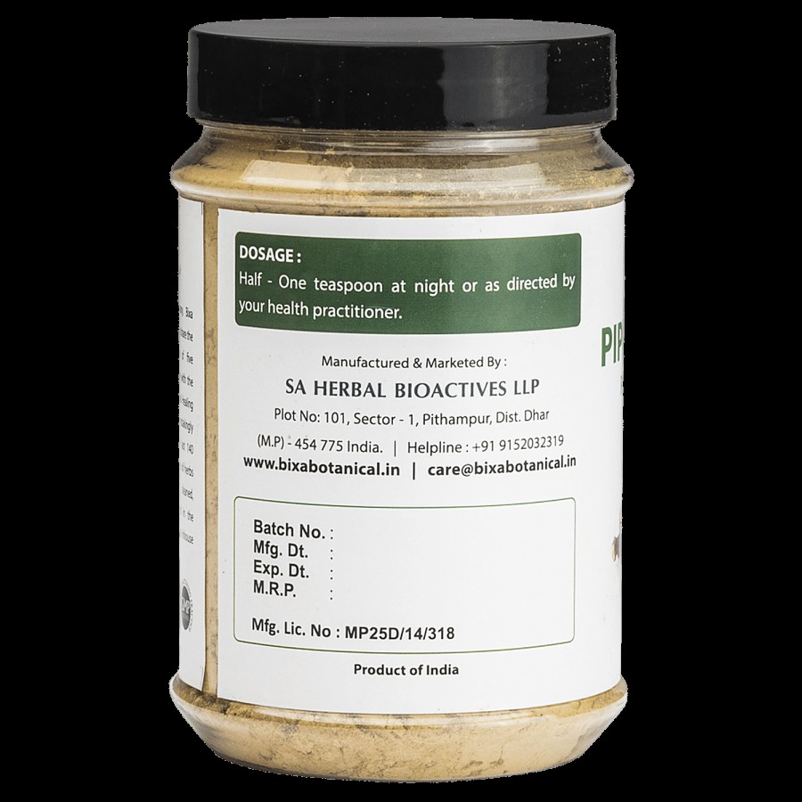 Bixa Botanical Pippalamul Powder - Supports Healthy Blood Circulation