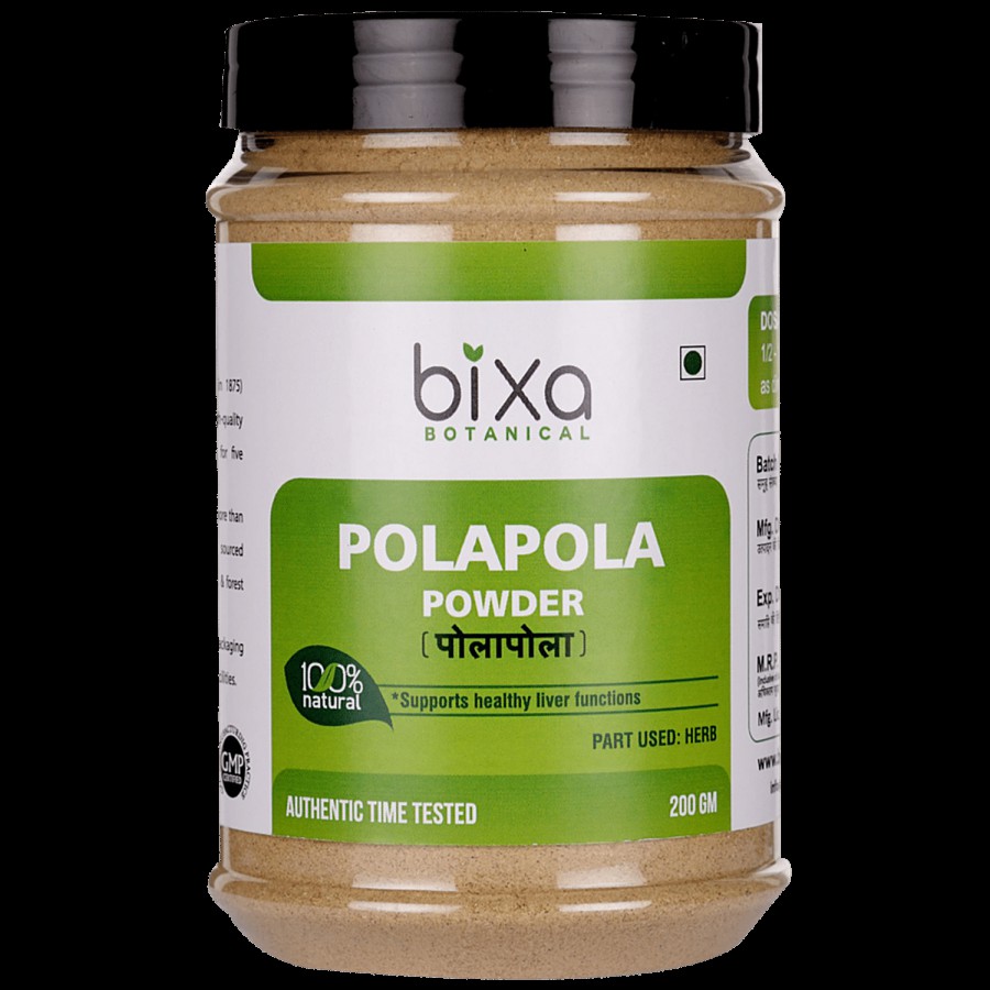 Bixa Botanical Polapola Leaves Powder - Promotes Relief From Cough & Sore Throat