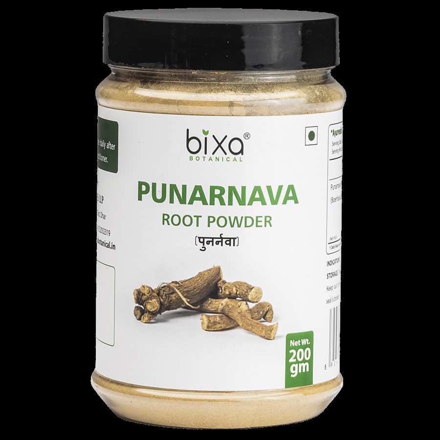 Bixa Botanical Punarnava Root Powder - Promotes Urinary Output Naturally