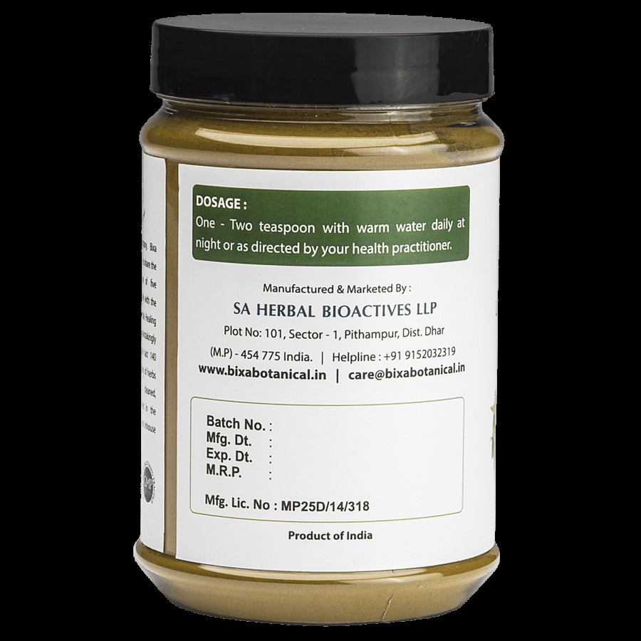 Bixa Botanical Senna Leaves Powder - Supports Laxative & Intestinal Purgation Response