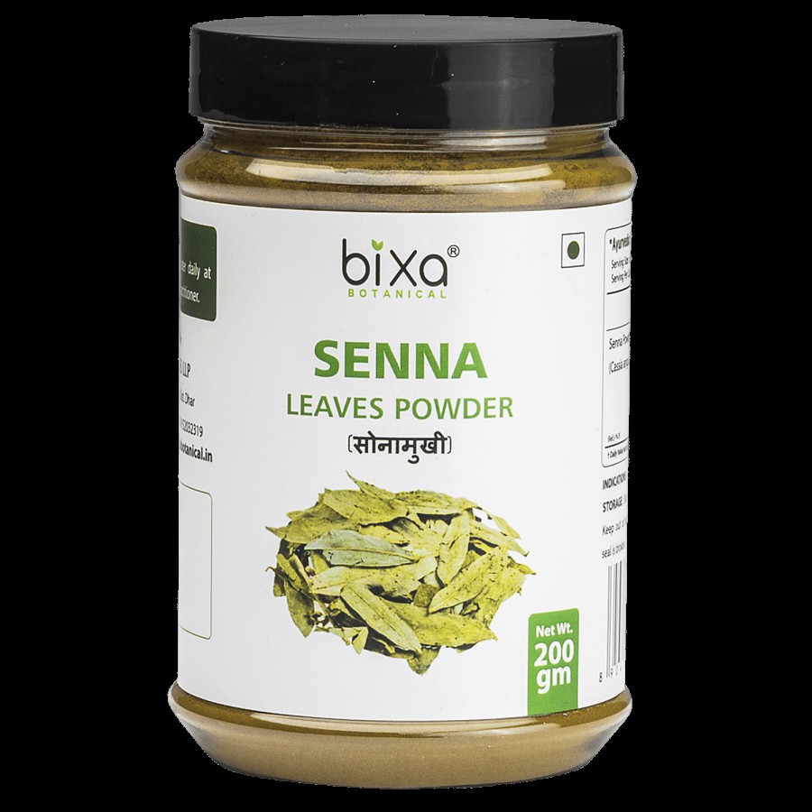 Bixa Botanical Senna Leaves Powder - Supports Laxative & Intestinal Purgation Response