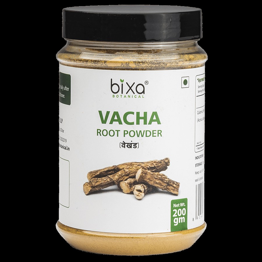 Bixa Botanical Vacha Root Powder - Supports Stomach Spasm Relaxation