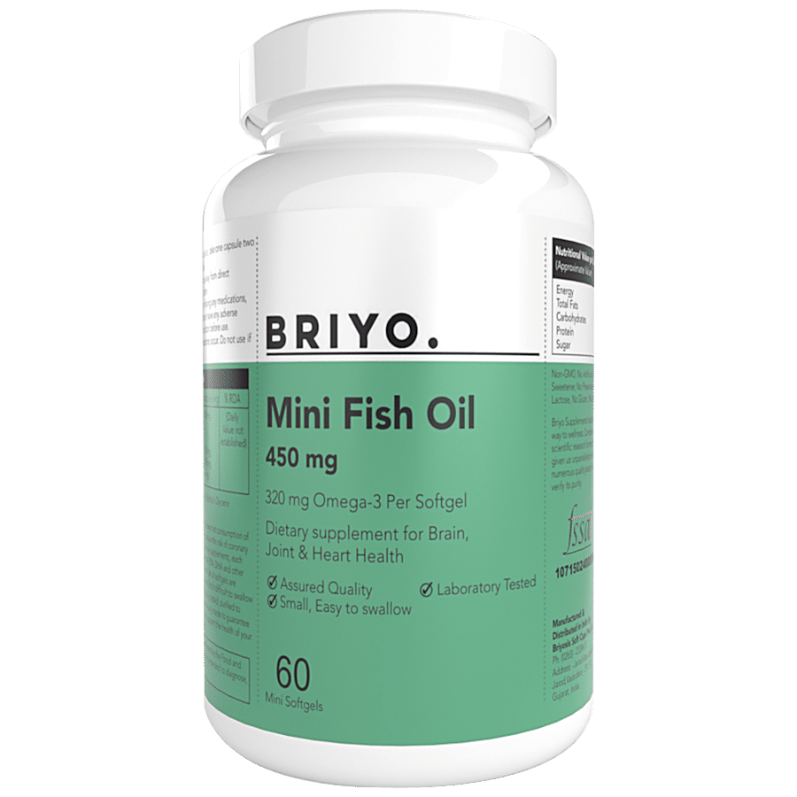 Briyo Mini Fish Oil Softgels - 450 mg