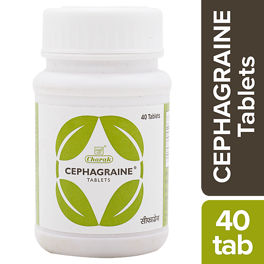 Charak CEPHAGRAINE Tablets - The Natural Therapy For Sinusitis & Migraine