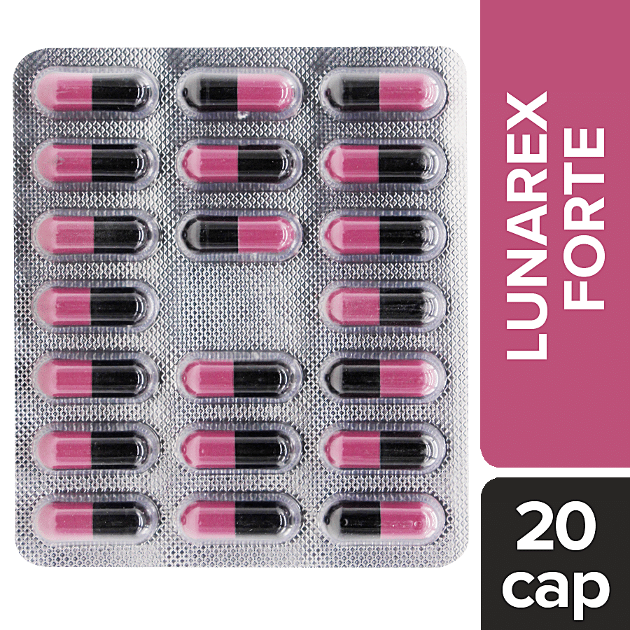 Charak LUNAREX FORTE Capsules - A Natural Support To Initiate And Regulate Menstruation