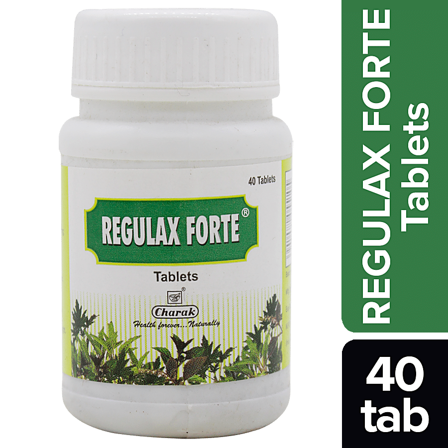 Charak REGULAX FORTE Tablets -A Polyherbal Laxative