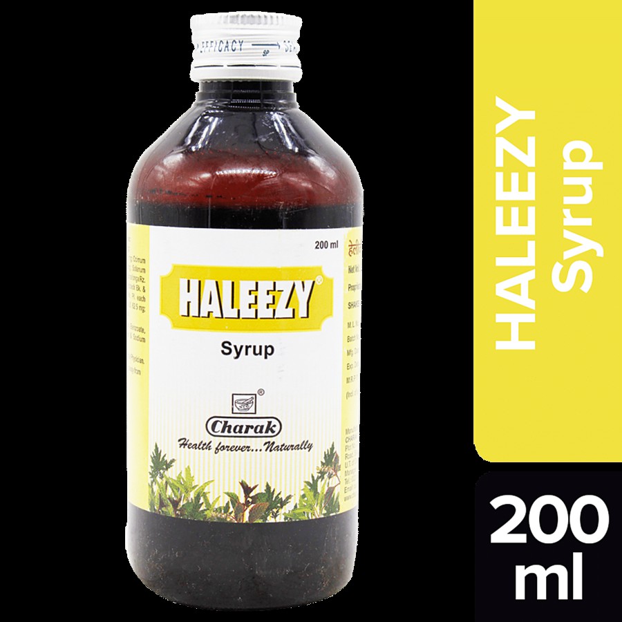 Charak HALEEZY Syrup - Helps Support Bronchial Health