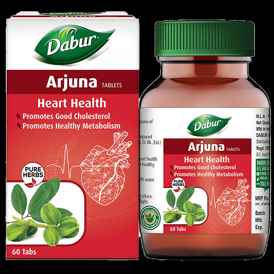 Dabur Pure Herbs Arjuna Tablets - Heart Health