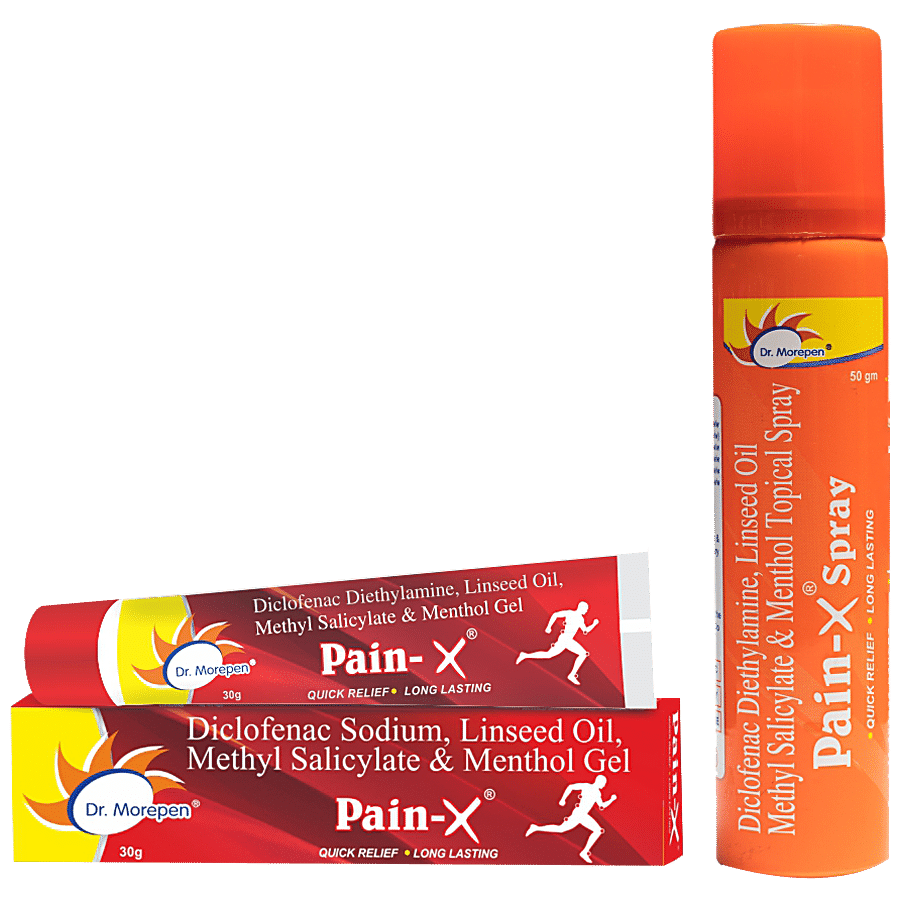 Dr. Morepen Body Pain Relief Combo - Pain-X Spray & Pain-X Gel