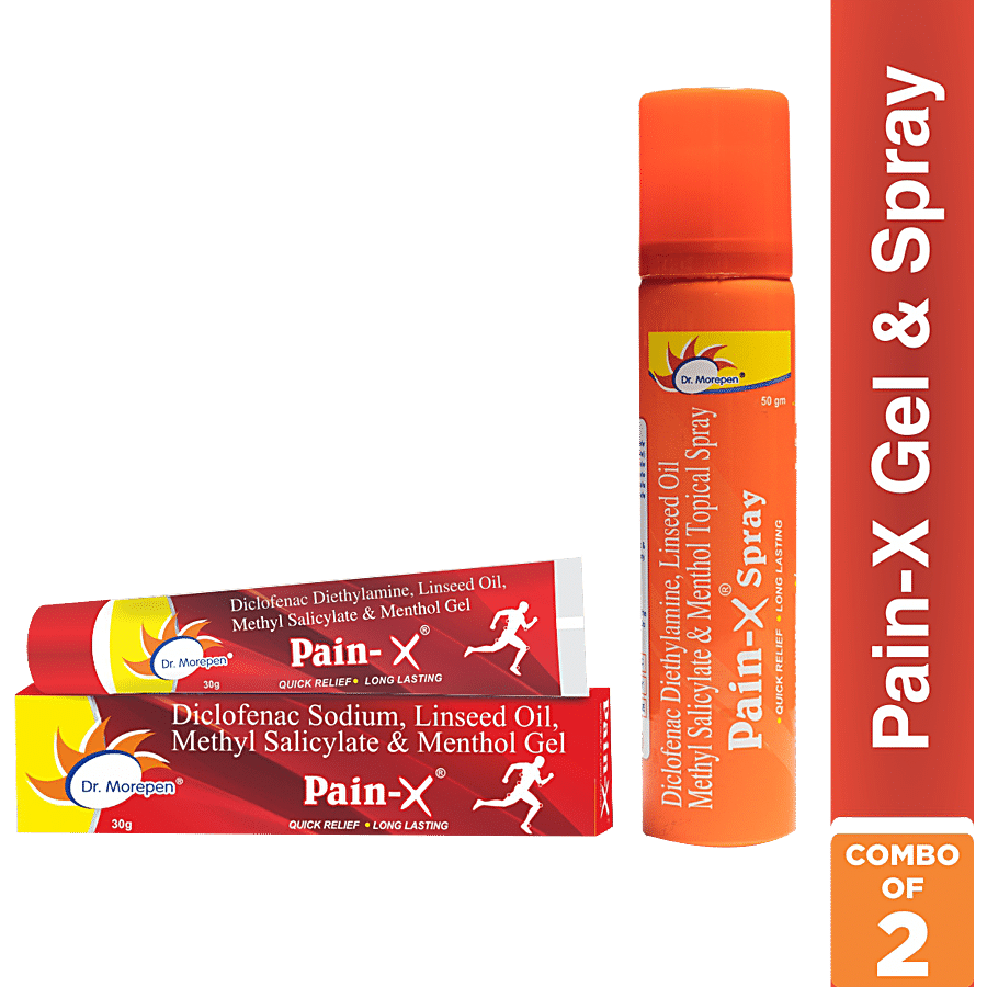 Dr. Morepen Body Pain Relief Combo - Pain-X Spray & Pain-X Gel