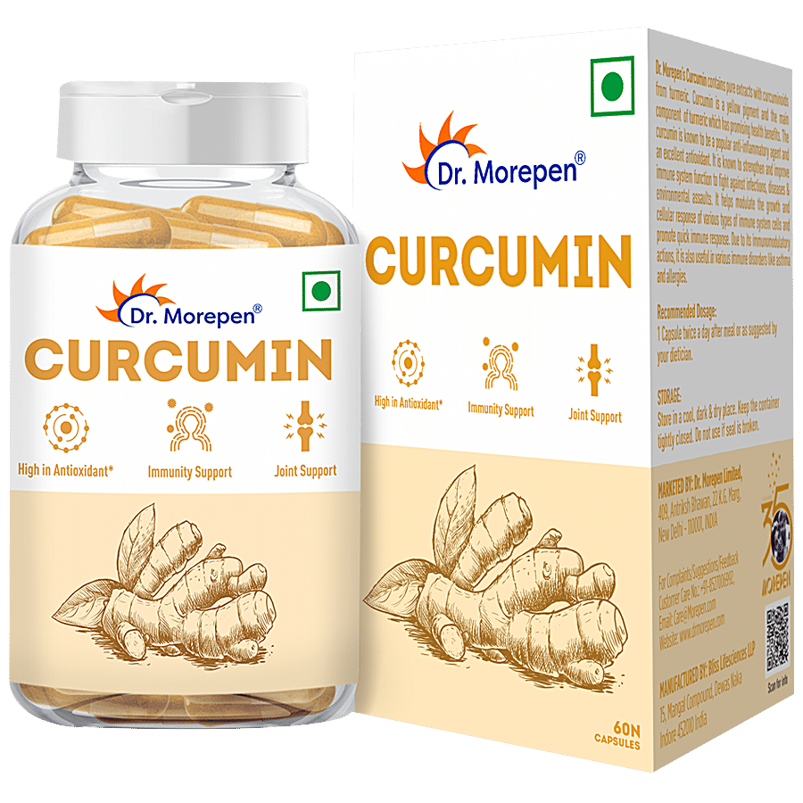 Dr. Morepen Curcumin Capsules - For Immunity & Joints Support