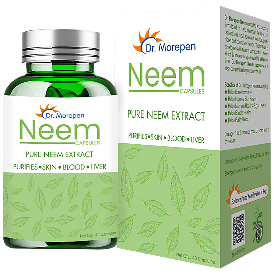 Dr. Morepen Neem Capsules - Helps With Skin