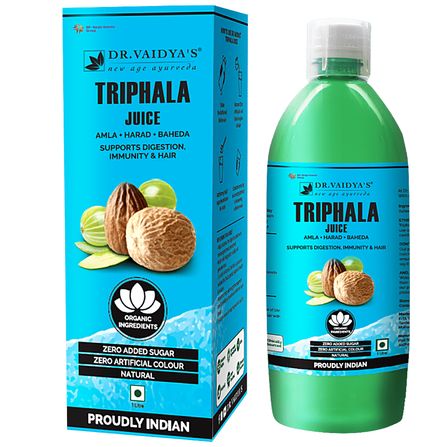 Dr. Vaidyas Triphala Juice With Amla Harad Baheda - Supports Digestion