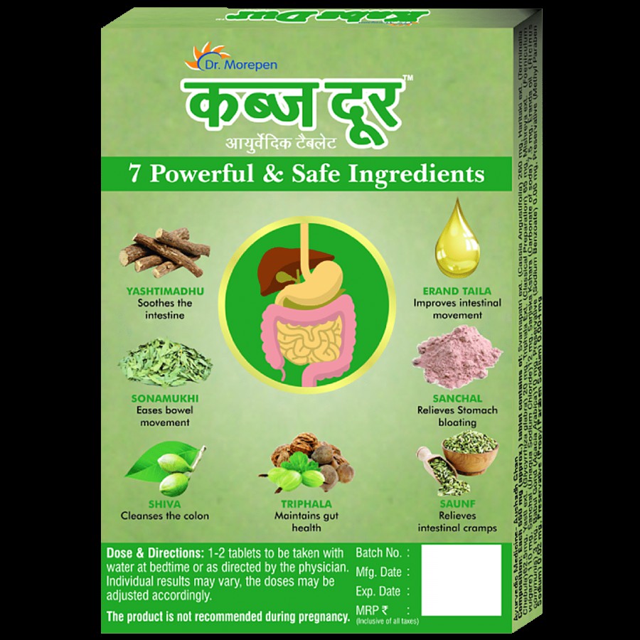 Dr. Morepen Kabz Dur Ayurvedic Constipation Relief Tablets