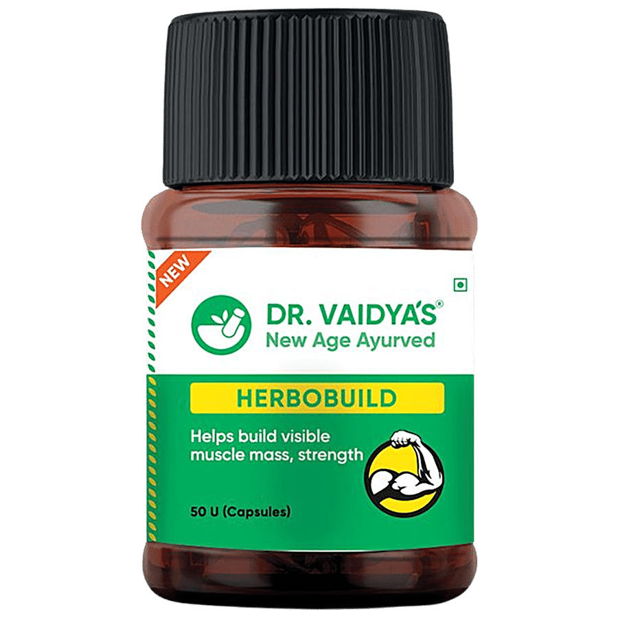 Dr.Vaidya's Herbobuild Capsule - Helps Build Muscle Mass