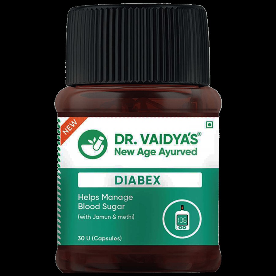 Dr. Vaidyas Diabex Capsules - Helps Manage Blood Sugar