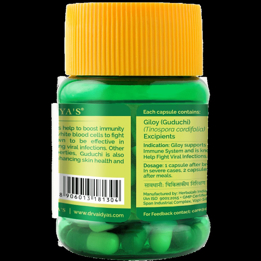 Dr. Vaidyas Giloy Capsules - Immunity Enhancer