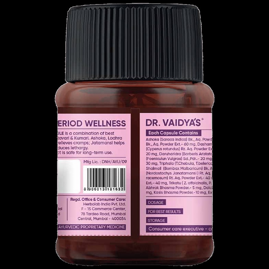 Dr. Vaidyas Period Wellness Capsules - Ayurvedic