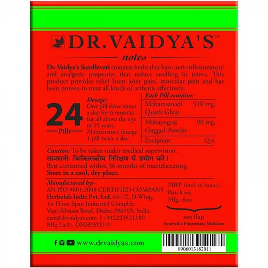 Dr. Vaidyas Sandhivati Pills