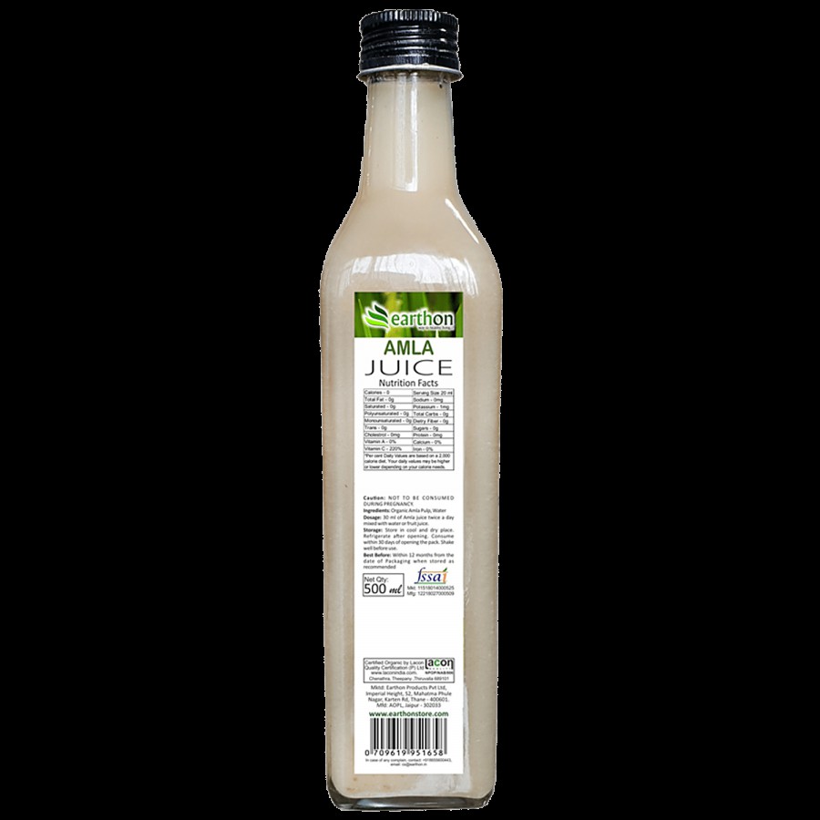 Earthon Organic Amla Juice - Indian Gooseberry