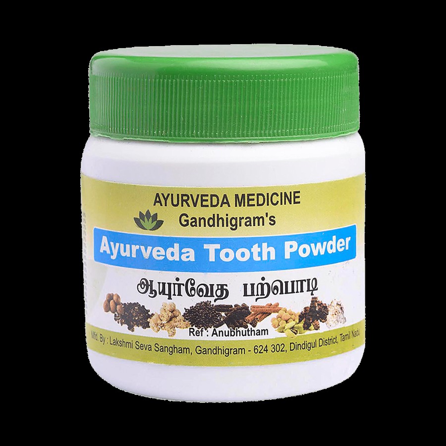 Gandhigram's Ayurveda Tooth Powder - With Menthal