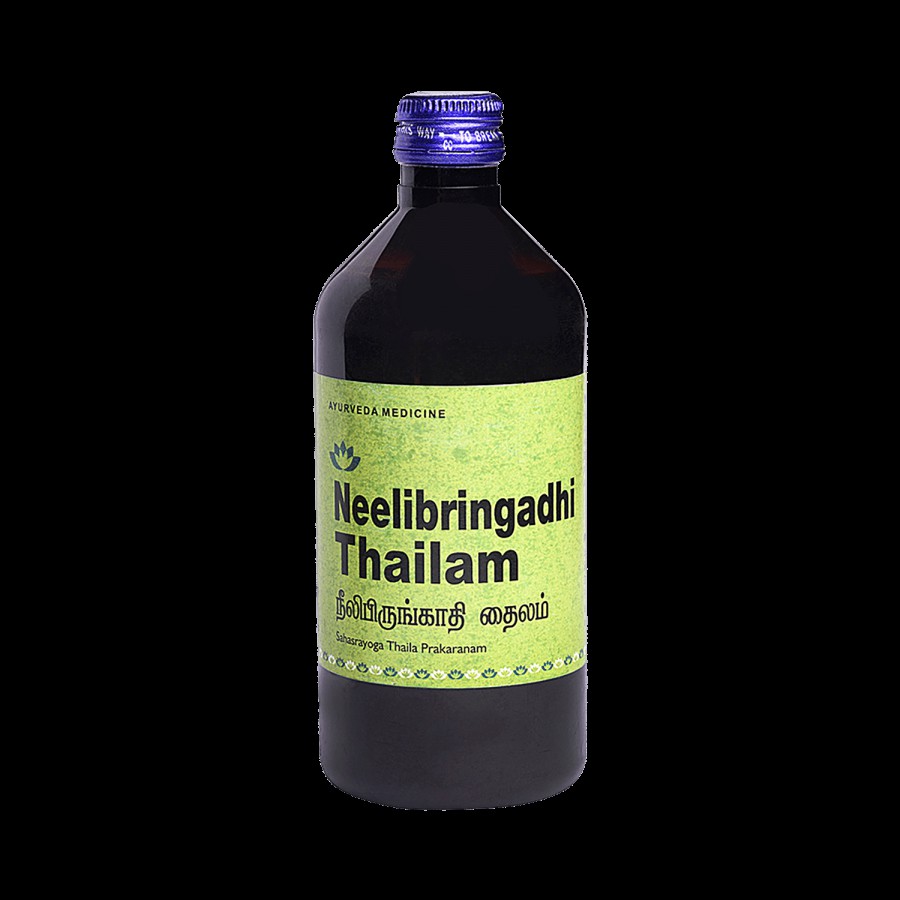 Gandhigram's Neelibringadi Thailam Hair Tonic - Ayurvedic Medicine