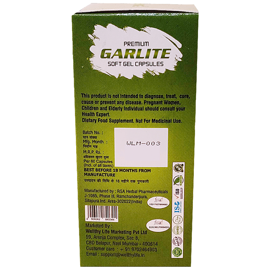 GoYNG Premium Garlite Soft Gel Capsules - Power Of Allicin