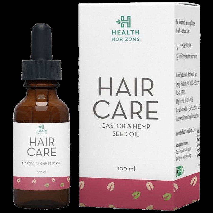 Health Horizons Cold Pressed Hair Oil - Hemp & Castor Seed