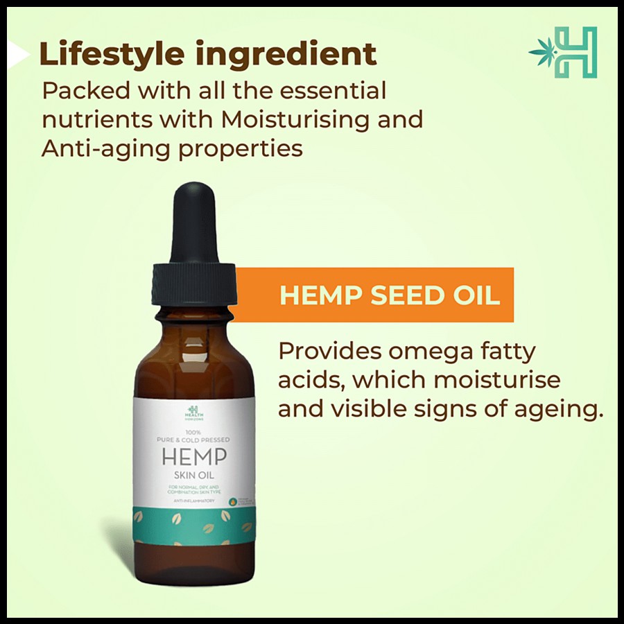 Health Horizons Cold Pressed Hemp Oil - With Omega 6