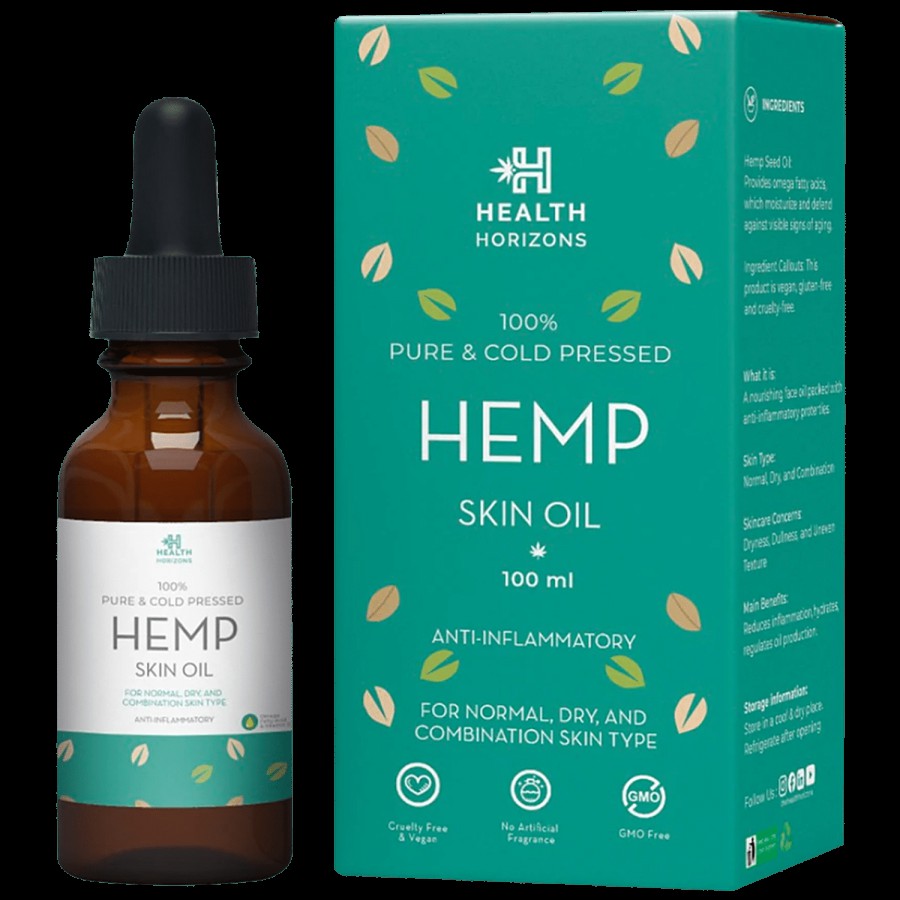 Health Horizons Cold Pressed Hemp Oil - With Omega 6