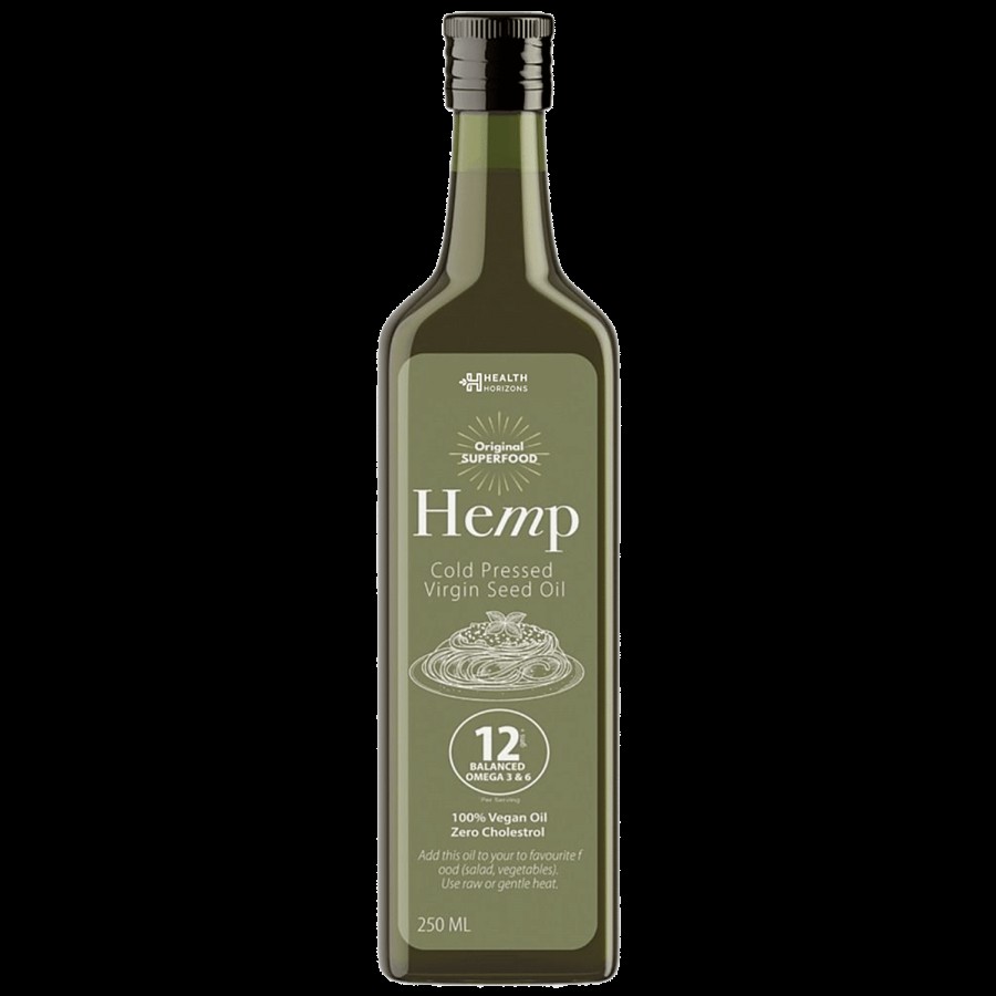 Health Horizons Hemp Cold Pressed Virgin Seed Oil - Balanced Omega 3