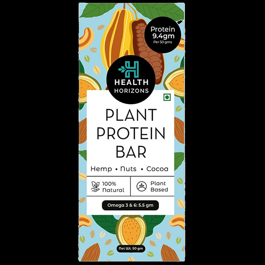 Health Horizons Hemp Power Bar - 20g Protein & 3g Fibre