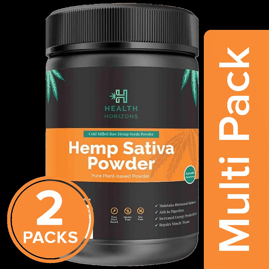 Health Horizons Hemp Sativa Powder - Cold Milled Raw Seeds