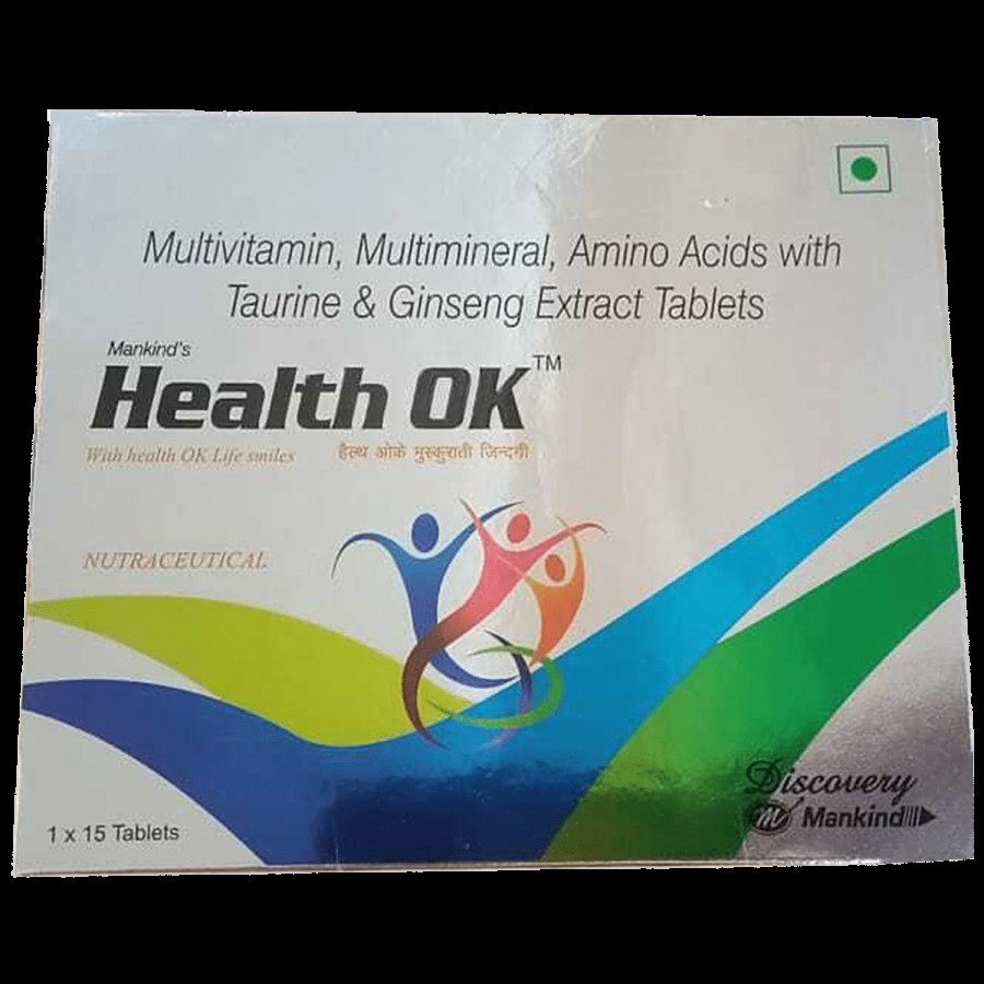 Health OK Multivitamin & Mineral Tablets - For Energy & Overall Health With Added Immunity