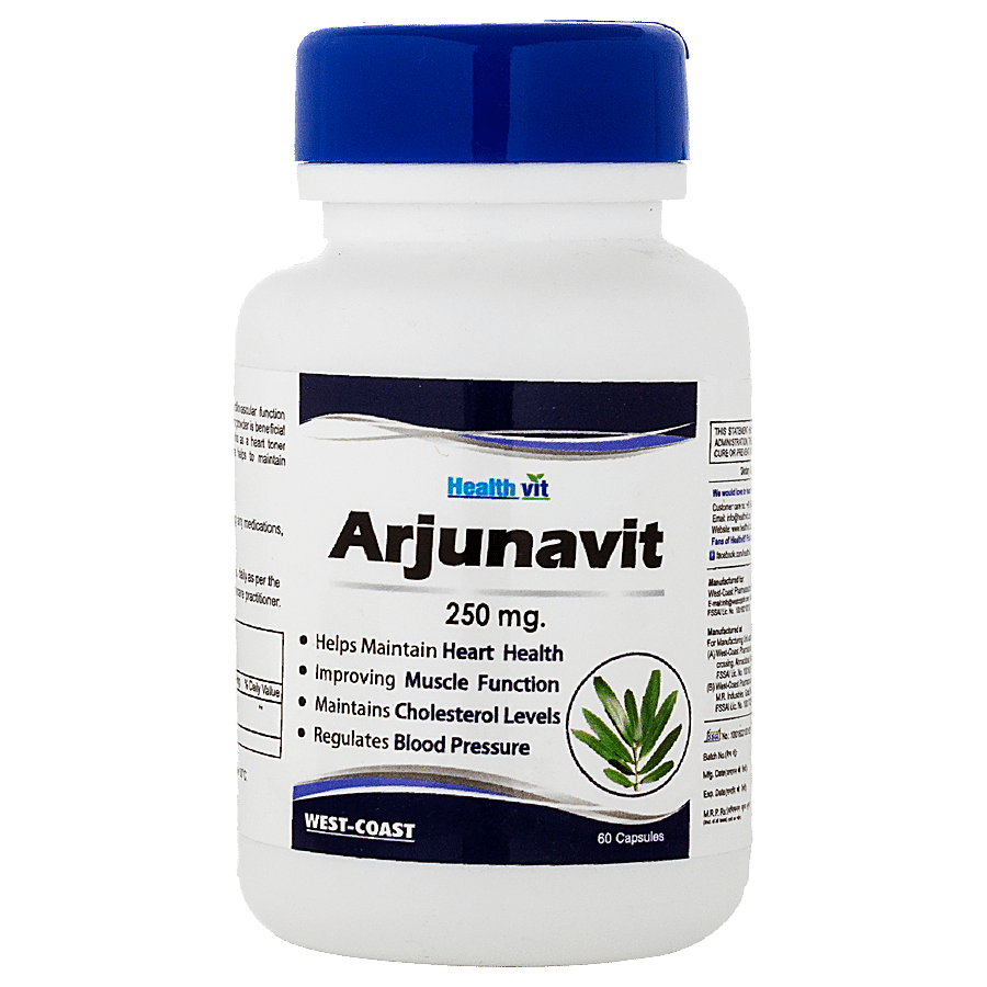 Healthvit Arjunavit 250 mg Capsules - Maintain Heart Health