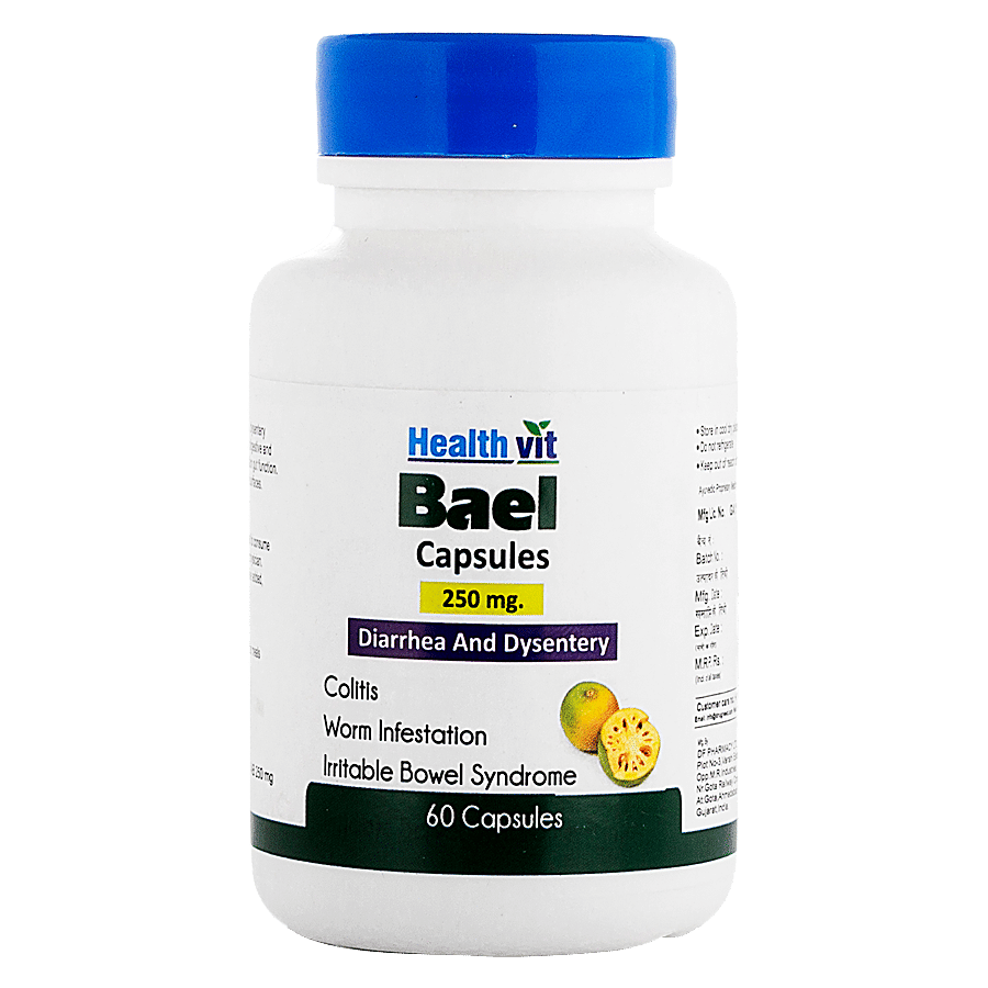 Healthvit Bael 250 mg Capsules - Diarrhea & Dysentery